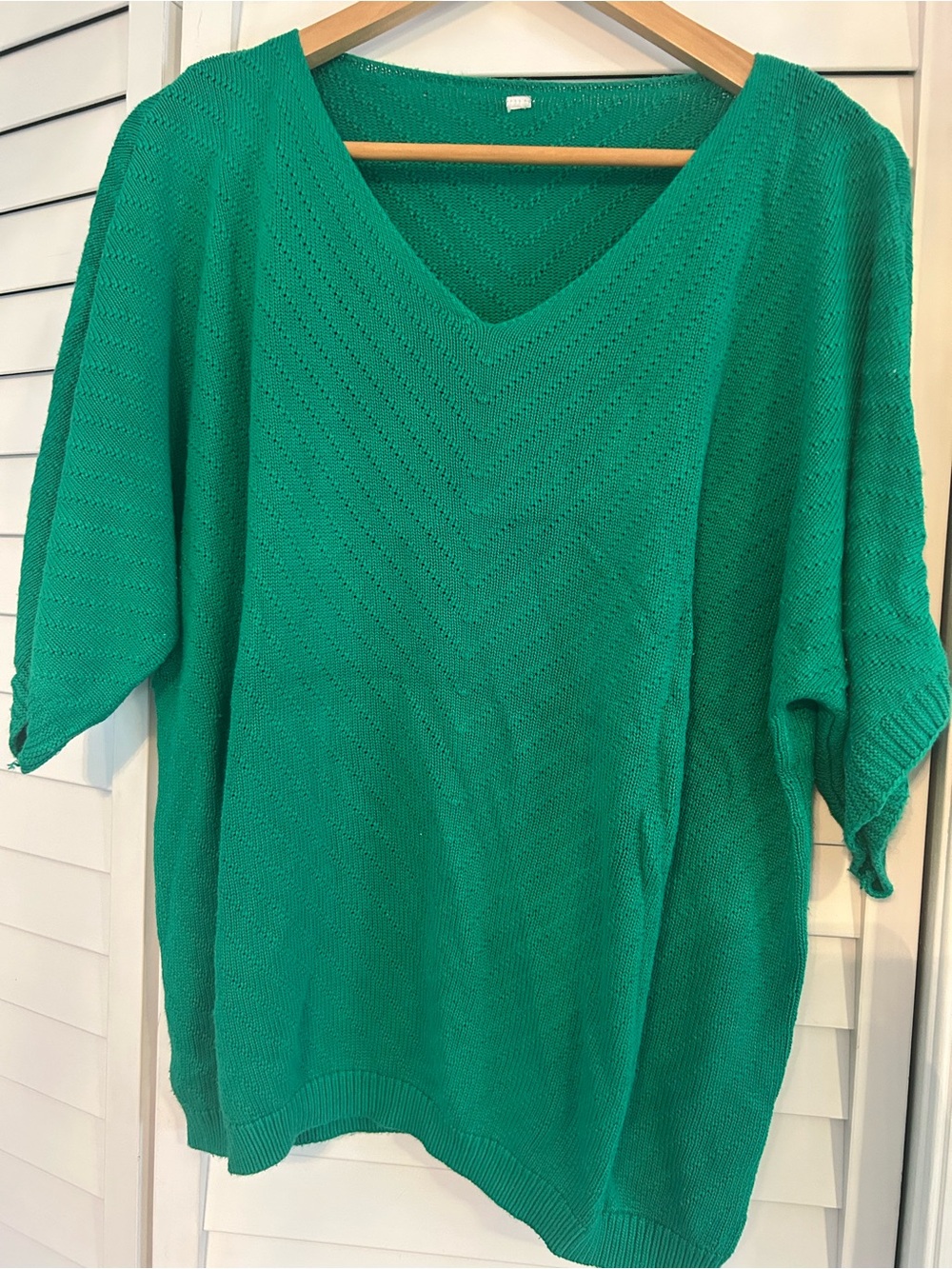 EUC Relaxed fit V-Neck Sweater in Teal Green